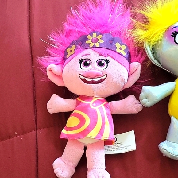 Set Of 3 Dreamworks Trolls from the World Tour Movie Poppy Plush 9" - Picture 4 of 8